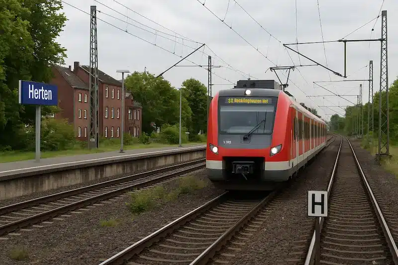 Symbolbild- S9-Ausfall in Herten, Ki-generiert