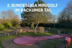 Minigolfanlage im Backumer Tal in Herten, Austragungsort des 2. Bundesliga Minigolf Heimspiels 2025.